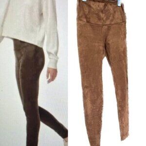 ARITZIA WILFRED  * EUC FREE DARIA FAUX SUEDE LEGGINGS SZ XS CARAMEL  HIGH RISE